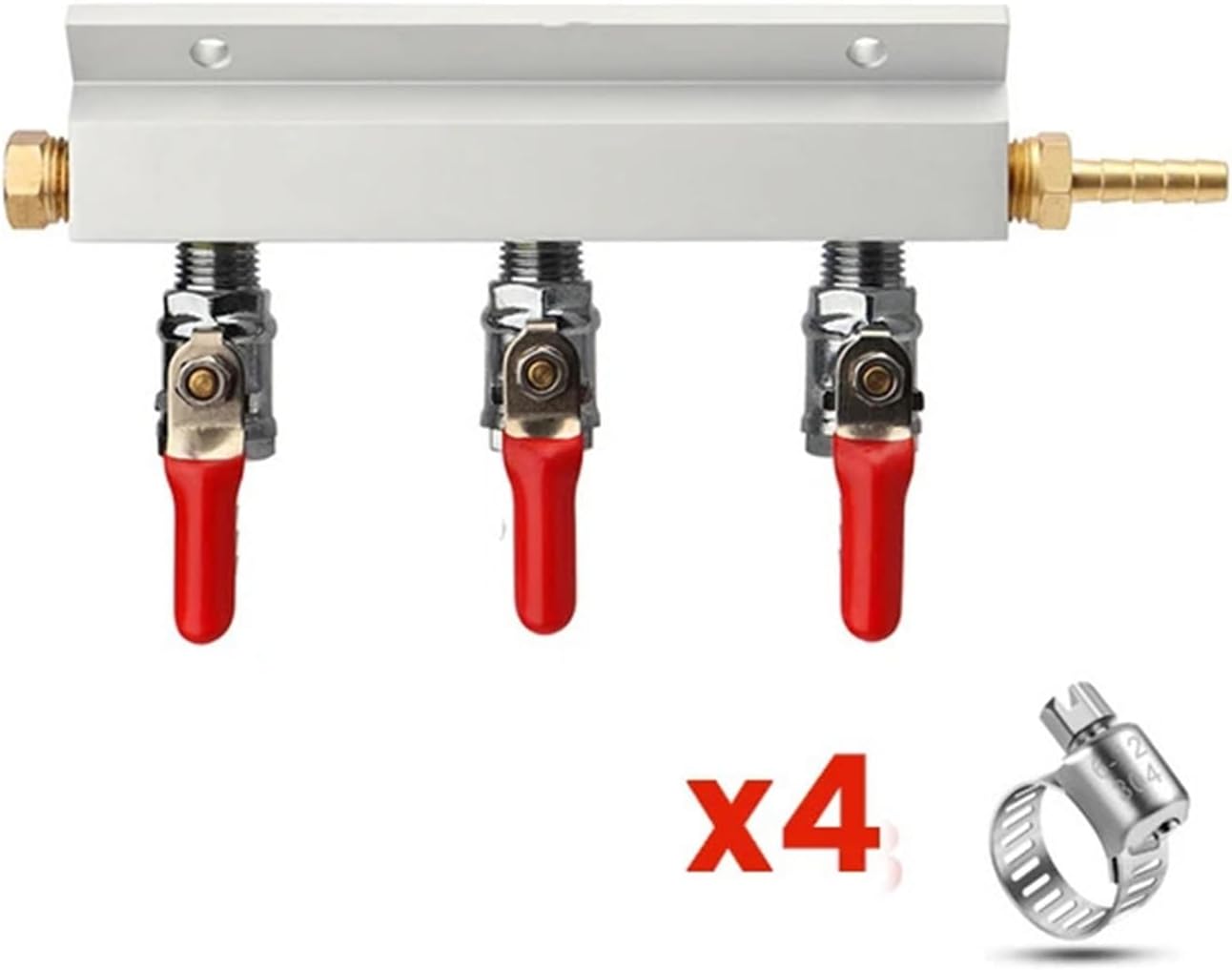 Home Brewing Gas Manifold, Homebrew Beer Gas Distributor, Air Distributor Co2 Manifold Splitter 5/16"" Barb Fittings (2way/3way/4way) Brewing Accessories(3 Way)