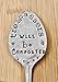 TRESPASSERS WILL BE COMPOSTED hand stamped Vintage Silver Plate spoon. Garden Stake. Funny Garden Marker for flower pots or house plants