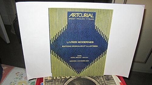 Catalogue de la Vente aux Enchères du 4 novembre 2009 à l'Hôtel Drouot. Livres Modernes, Editions originales et illustrées.