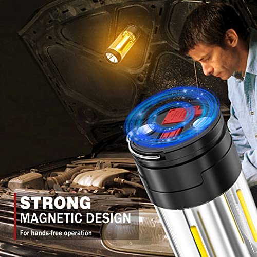 Civikyle Mini Camping Lantern Flashlight Rechargeable Magnetic Hanging Power Bank White/Warm/Red Sos Light For Emergencies Power Outages #TOP3