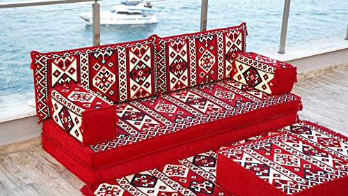 Living Room Sofas, Sofa Slipcovers, Patio Sofa, Moroccan Sofa, Sectional Sofa With Ottoman, Turkish Floor Sofa (Sofa Full Set, 8'' Thickness (20 Cm)) #TOP2