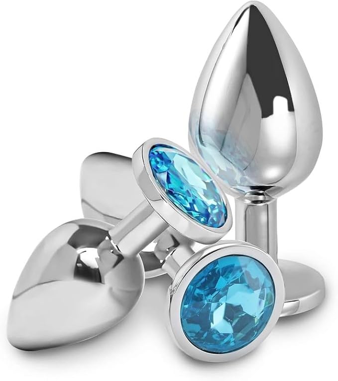 Home Accessories Indoor Gym, Couple Gift, Silver Material Light Blue One Piece Three Sets of Training and Massage Tools, Circular Base