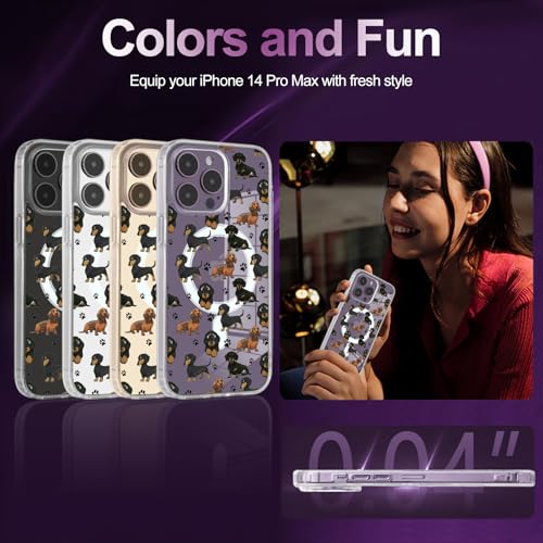 Coque chiot teckel pour iPhone 17 MagSafe : finition transparente haute clarté - 6