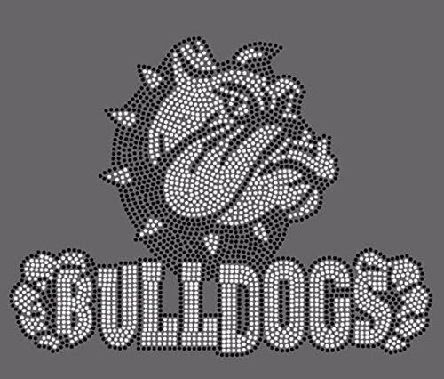 Bulldogs #44 Rhinestone Iron on Transfer Design Size -7. 2 x 9.5 inches
