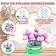 Adventskalender 2025 Blumen Bausteinen für Kinder –Weihnachtskalender mit 24 STEM Verschiedenen Blumen Sukkulente Zimmerdeko und Geschenkidee Kreatives Bauspielzeug für Jungen & Mädchen
