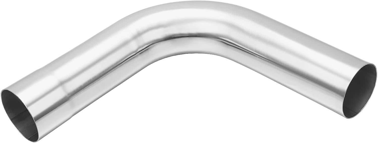 3" OD 90 Degree Exhaust Pipe, 90 Degree Exhaust Tube Made of Stainless Steel for Car DIY Custom Mandrel Exhaust Pipe