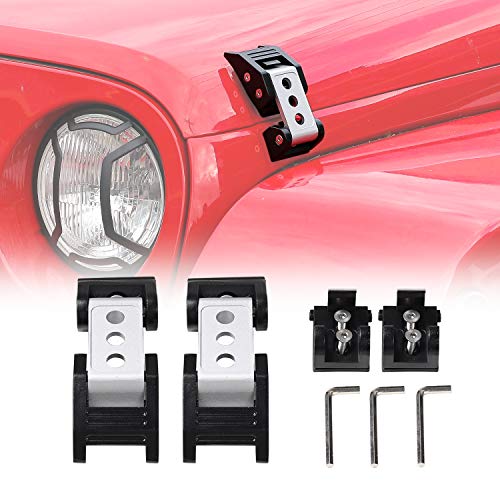 Cherocar Steel Hood Latches Hood Lock Catch Kit For 2007-2017 Jeep Wrangler Jk/Jku #TOP26