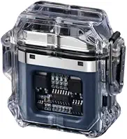 Isqueiro Recarregável Tipo C com Cordão A Prova D´agua Feito de Plasma Portátil Bivolt Acendedor de Arco Duplo Elétrico a Prova de Vento Ar Livre Ideal Para Acampamentos Linha PREMIUM SYANG (PRATA)