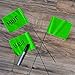 Green Marking Flags 100 Pack - 4x5x15 Inch Green Flags for Yard - Markers For Lawn, Irrigation, Landscaping, Survey & Sprinkler Head Marking