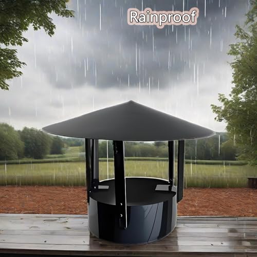 Cappa de ventilación para chimenea de 29 cm en acero inoxidable 4