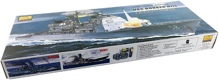 wheelfun Toucan Rc Hobby Minihobby 80912 1/700 USS Bunker Hill Battle Cruiser Armored Ship with Motor DIY