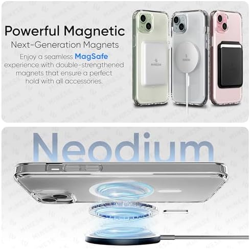 Minesk iPhone 13 ve 14 için Origin Serisi Premium Kalite Magsafe ile Uyumlu Kılıf Crystal Clear Super Şeffaf Materyal ve İnceltilmiş 3D Gerçek Manyetik Çember (13-14) - Görsel 4