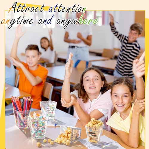 Image of Mimorou 6 Pcs Back to School Teacher Gift Box Container Notebook Pencil Composition Book Crayon Popcorn Candy Jar Containers Holders for First Day of School Party (Notebook)