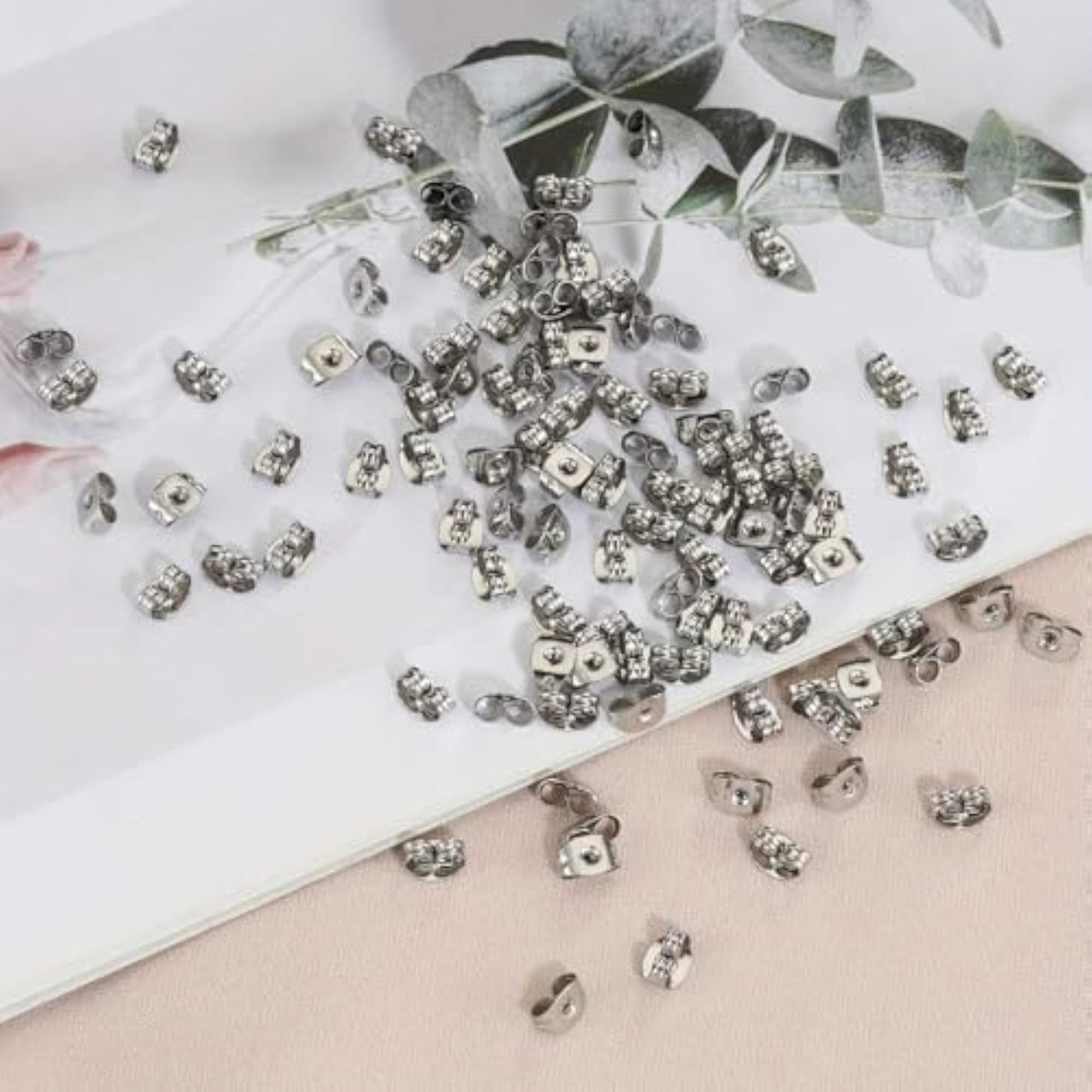 100 Pcs Stainless Steel Butterfly Earring Backs