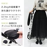 [MRG/ママタスで紹介] ハンディーキッズスクーター 3輪ベビーカー バギー b型ベビーカー 2.2kg コンパクト 超軽量 30kgまで 高さ調整可能 自立 安定 快適 mamatas (ブラック) の画像3