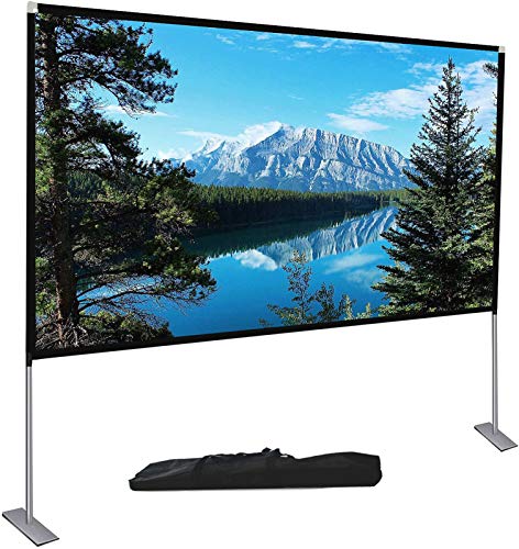 Tragbarer 100-Zoll-Projektionsbildschirm mit Halterung 16: 9 HD 4K-Projektionswand für Mobilgeräte bedienen und eignet Sich für Heimkino-,Innen