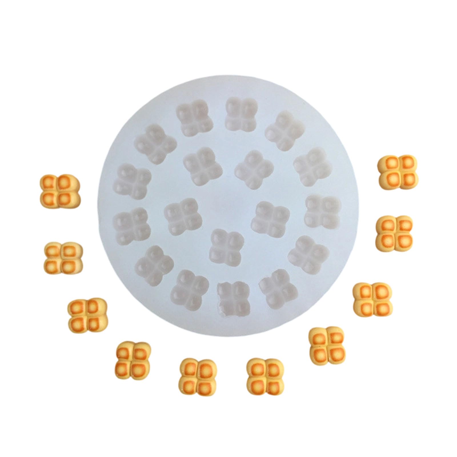 HZBB Silicone Biscuit Molds for Homemades Cookie and Projects Simulated Food Toy Baking Tool Food Grade Elastomer Cast