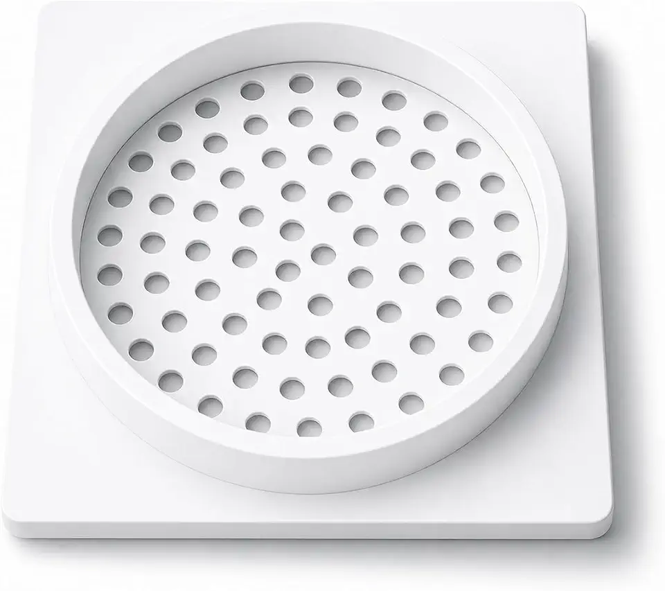 Ralo Oculto 10x10 Branco Invisível | Tampa Oculta para Banheiro, Área Gourmet e Lavanderia (Branco)