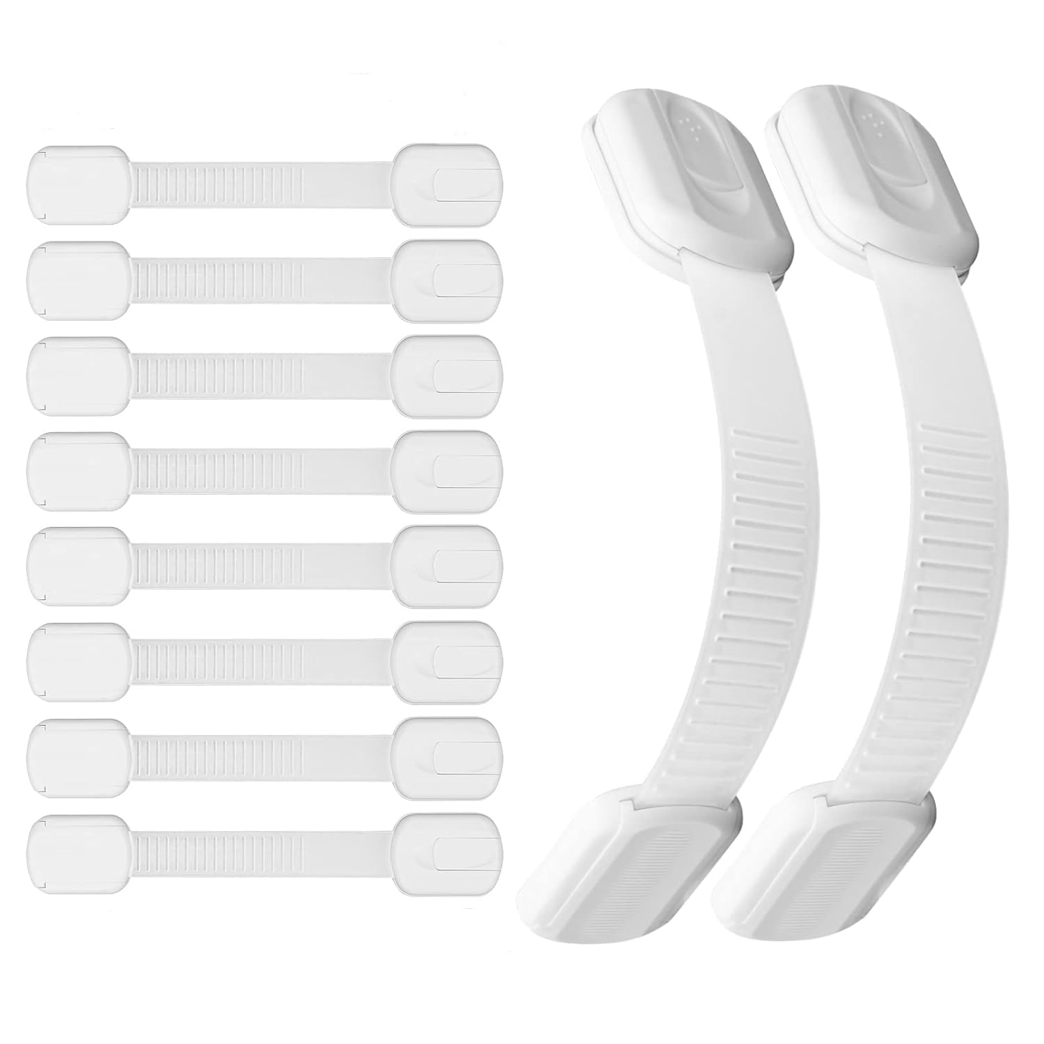 Child Safety Cupboard Locks for Children, Cabinet Locks Baby Proofing Child Safety Straps Drawer Locks Easy No-Tool 30-Second Install for Cabinets Drawers Appliances