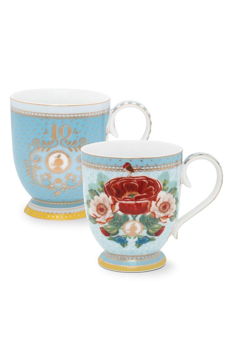 PIP Studio Miscellaneous 10 Years Limited Edition Mugs 2-Piece Set, 350 ml Capacity