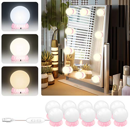 Vanity Mirror Lights Wall Mount Hollywood Style LED Vanity Lights with 10 Adjustable