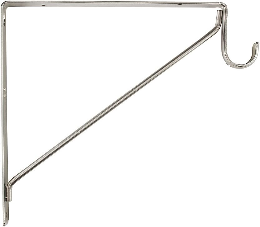 Stanley Hardware S822-093 108BC Heavy Duty Shel and Rod Bracket in Satin Nickel finish