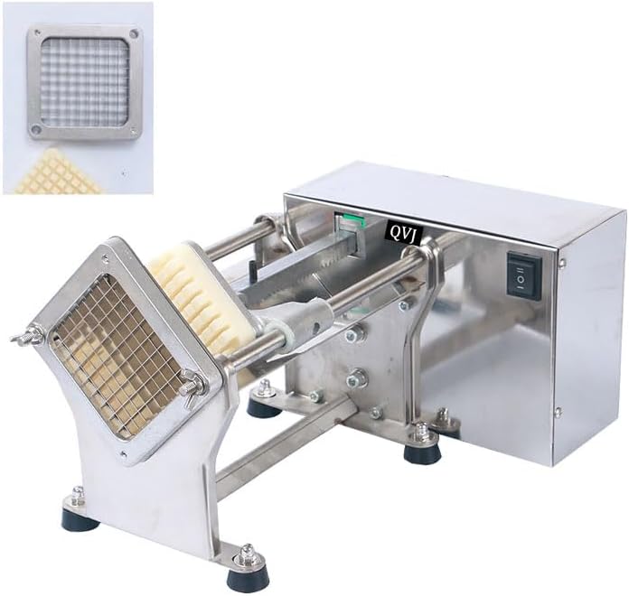 Electric Fries Cutter Potato Chips Maker Carrot Slicer French Fries Cutter Cutting Potato Radish Cucumber Machine (9mm)