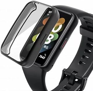 جراب واقي كامل التغطية متوافق مع ساعة هواوي باند 7 مصنوع من البولي يوريثين المقاوم للحرارة اسود دادو بلاستيك بولي حراري