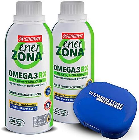 Enerzona Omega 3 RX 2 confezioni da 240 compresse + portapillole  Integratore Alimentare a base di olio di pesce per il Controllo dei  Trigliceridi ricco di EPA e DHA : Amazon.it: Salute e cura della persona