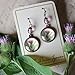 Scottish Thistle Glass Cabochon Earrings