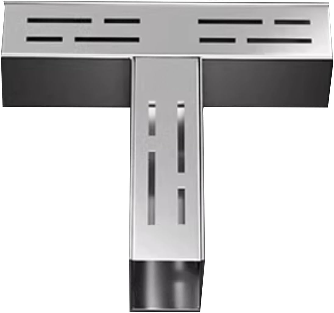 Narrow Stainless Steel Driveway Drainage Channel System - 1 2/5" to 7 4/5" Wide, Grating(10x3cm Corner 2)