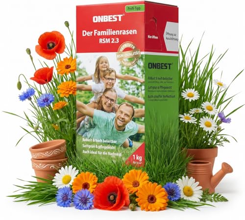 ONBEST Rasensamen RSM 2.3 1 kg – Sport- & Spielrasen