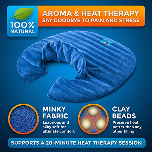 Microwavable Large Neck and Shoulder Wrap – Instant Relief for Muscle Pain, Tension and Stress, Stiffness, Arthritis, Migraines, and Headaches – Natural Therapy with Deep Heat and Herbal Aromatherapy - Thumbnail 2