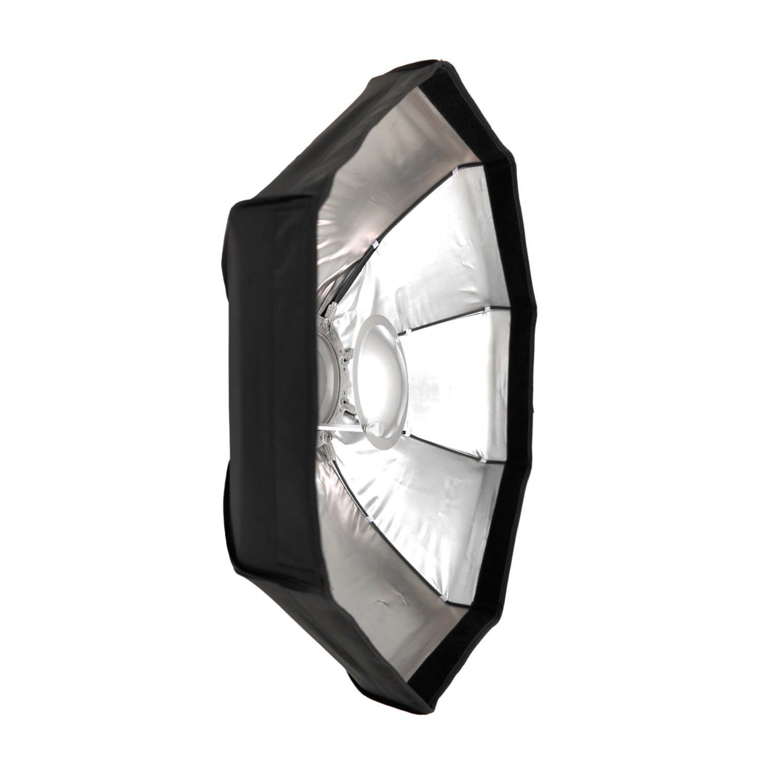 Caruba Beautydish Bol de beauté Professionnel Pliable avec Capot de Diffusion Argenté 80 cm Idéal pour Les Portraits et Les Prises de Vue de Mode
