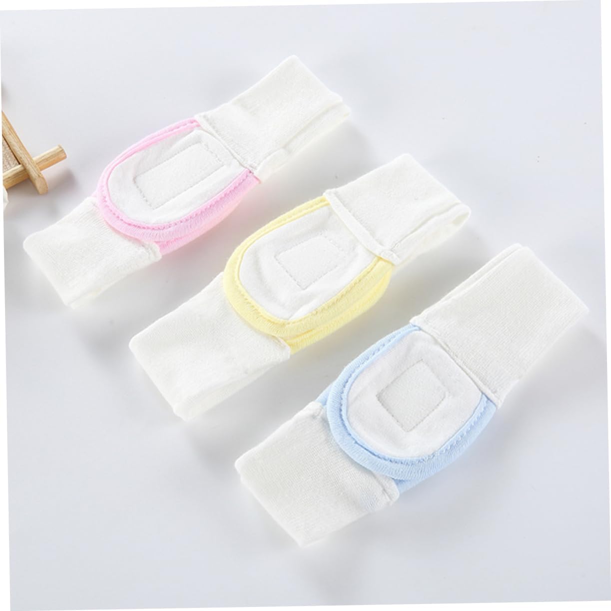 Gadpiparty 3pcs Adjustable Elastic Diaper Straps Cotton Diaper Tape Newborn Reusable Fixing Belts Easy to Wear Clean