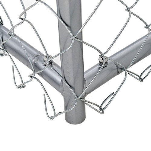Lucky Dog 10\' x 10\' Heavy Duty Outdoor Chain Link Dog Kennel w/ Door (3 Pack) - Thumbnail 7