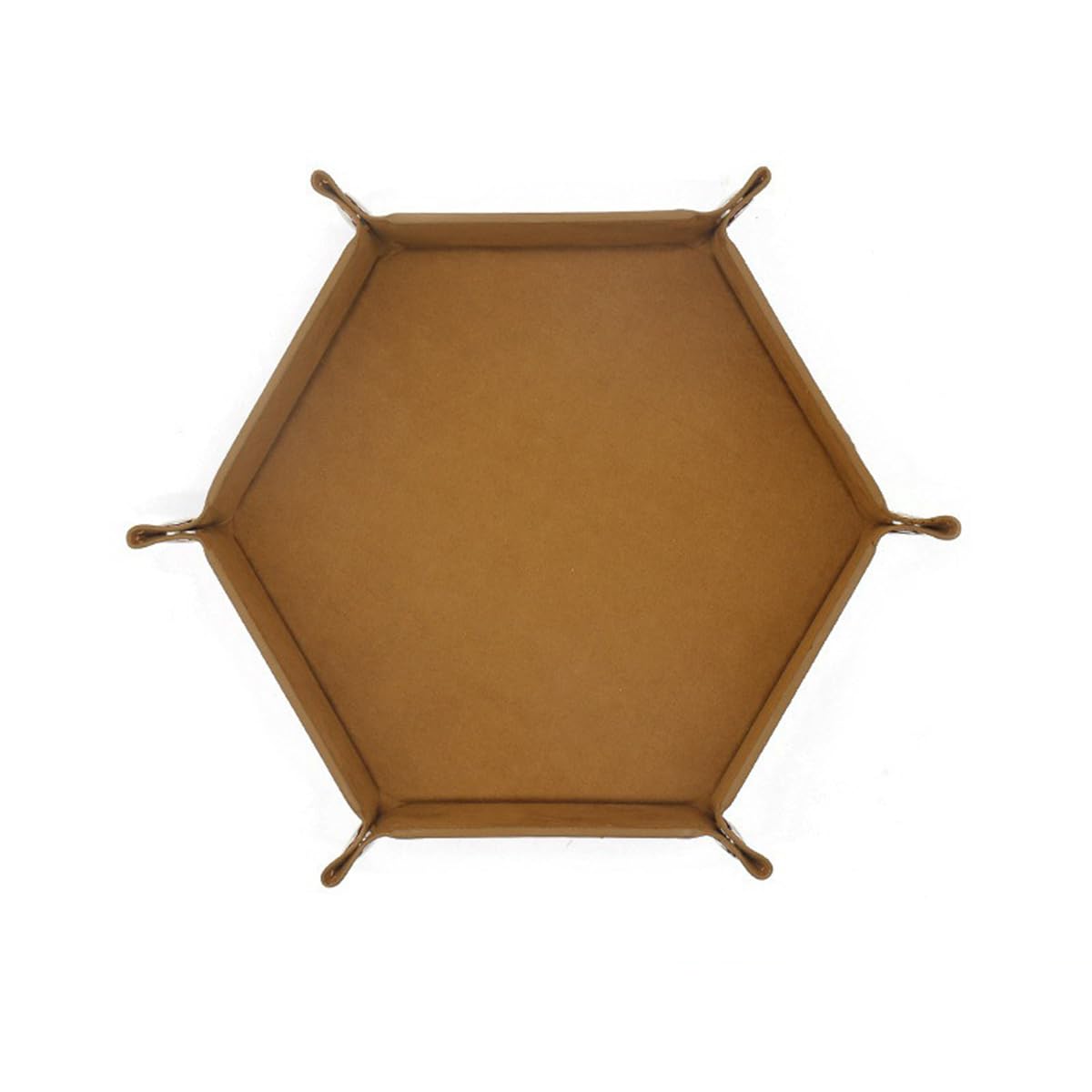 Hexagon Dice Rolling Tray,PU Leather Folding Dice Tray with Velvet Interior, Portable Dice Holder for D&D, RPG, Dungeons and Dragons & Tabletop Board Games