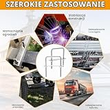 U Bolt, M8 kwadratowe U śruby ze stali nierdzewnej z nakrętkami i podkładkami płyta ramy do mocowania rur 60mm szerokość wewnętrzna 4 sztuki M8 60x100mm