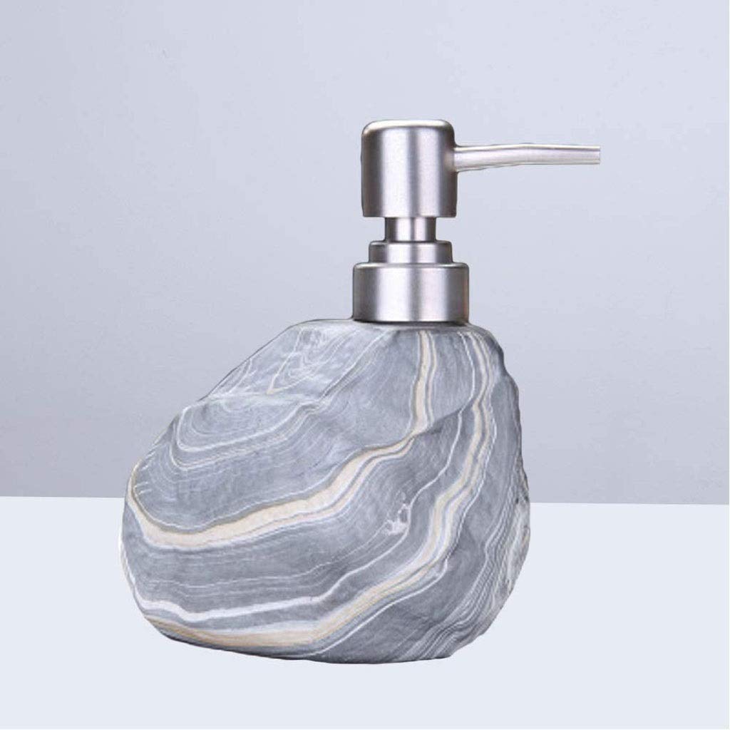 Bottiglia a pompa Dispenser di sapone in ceramica Dispenser liquido Bottiglia ricaricabile per cucina bagno, D-A