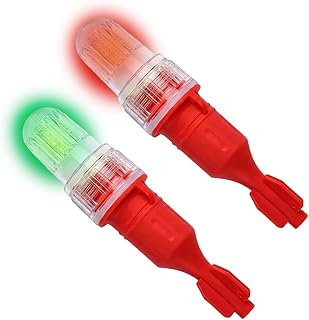 2 Stück LED-Signalraketen, IP65 Wasserdicht Optische Notsignale mit intelligentem Lichtsensor, Rot-grün blinkende für Fischerboote, Netze, Kanäle, Nachtfischen