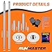 Runmaster Premium Spinning and Static Dance Pole Kit - Portable 45mm Exercise Pole for Club, Party, Home Use - Easy Assembly, Sturdy Steel Construction with Silicone Rubber Protection - Silver