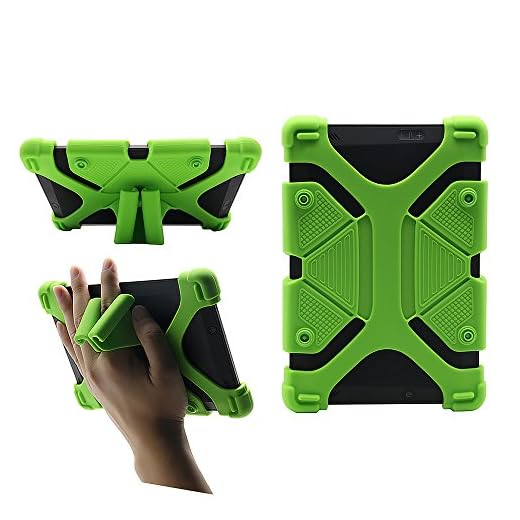CHINFAI Universal 8 inch Tablet Case, Silicone Protective Cover 7.9"-9" for Galaxy Tab 4/A/S2/E 8.0, F i r e HD 8/HDX, iPad Mini 1/2/3/4/5, AT&T/Verizon/Alcatel 8" Tablet, Green