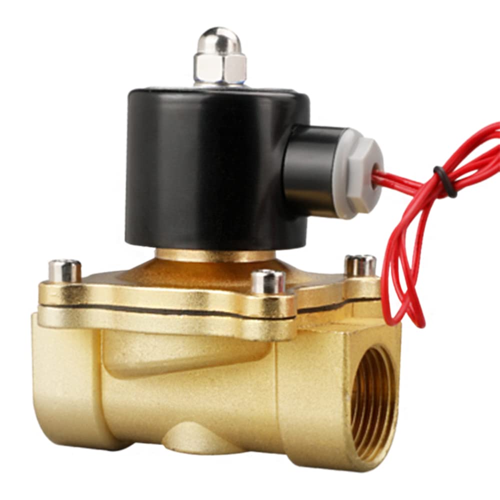 Électrovanne électrique en laiton, vanne d'air 3/4 pouces 220 V normalement refroidie pour le mazout de l'air de l'eau