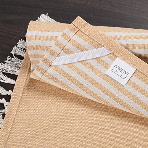 TWINY threads 6 Pcs 100% Cotton Kitchen Towels, 18"x28", Mustard Yellow by TWINY threads - Used condition - Image 7
