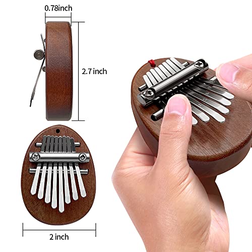 Kalimba Thumb Piano 8 Keys - Portable Mini Size Finger Piano Marimba Musical Instruments Solid Wood Mibra Gift For Kids And Piano Beginners Professional (Mini Size) #TOP3