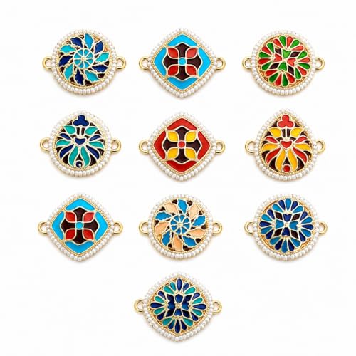 Image of 10 Pc. Evil Eye Charms for Rakhi Making | DIY Nazar Protection Charms for Rakhi, Bracelet, Lumba Rakhi, Necklace, Jewelry & Craft Making | Assorted Design