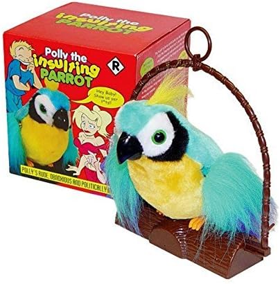Polly The Motion Activated Insulting Parrot Bird Offensive Adult Talking