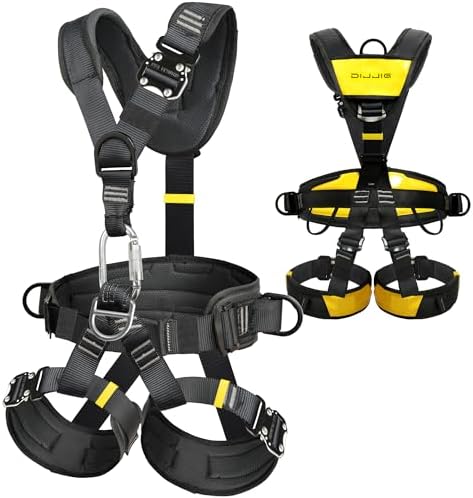 DIJJIG Full Body Climbing Safety Harness for Tree Rock Climbing