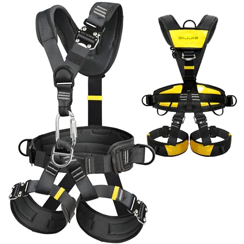 DIJJIG Climbing belts, Thicken Professional Half Body Safety Belt Climbing Gear for Tree Climbing, Fire Rescue, Rappelling and Other Outdoor Adventure Activities by DIJJIG - Used condition - US$83.21