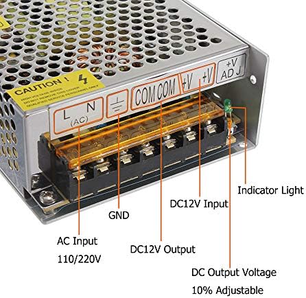 JOYLIT 24V Power Supply 5A 120W, AC 110V / 220V Convert to DC 24 Volt 5Amp Switching Transformer for LED Strip Lights, 3D Printer, CCTV